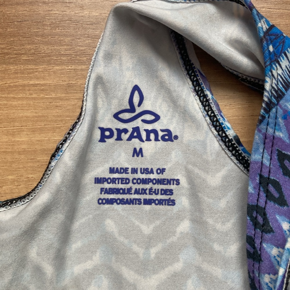 PRANA Aztec Print Racerback Tank Top. Size M - Picture 5 of 7